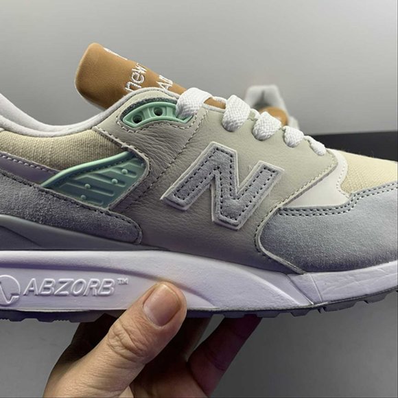 New Balance 998 White Tan Mens Sneakers - Picture 12 of 15